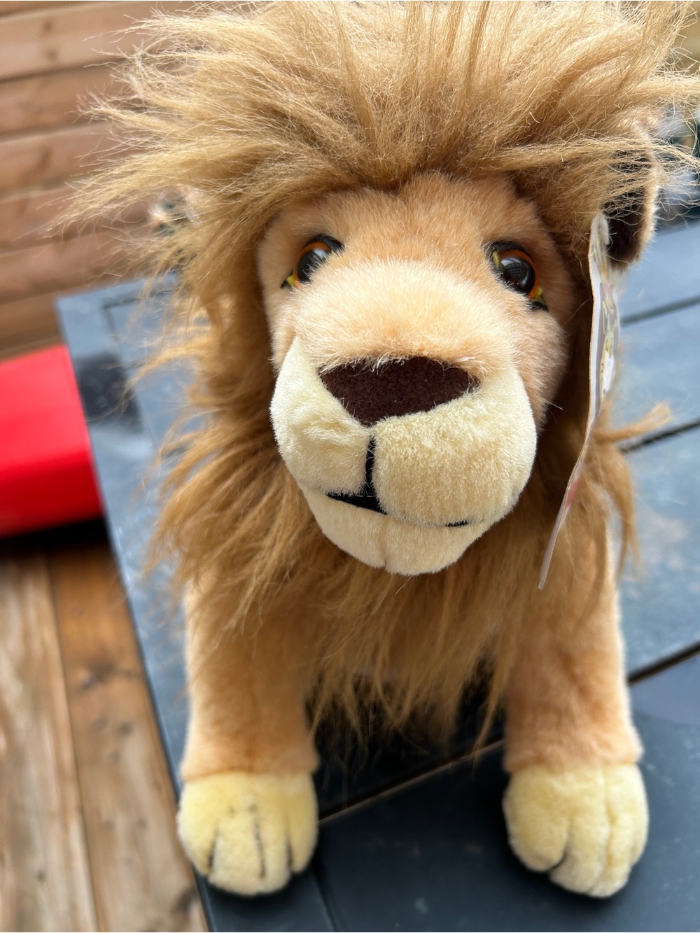 Vintage Plush Lion Stuffed Animal - Golden Brown Mane